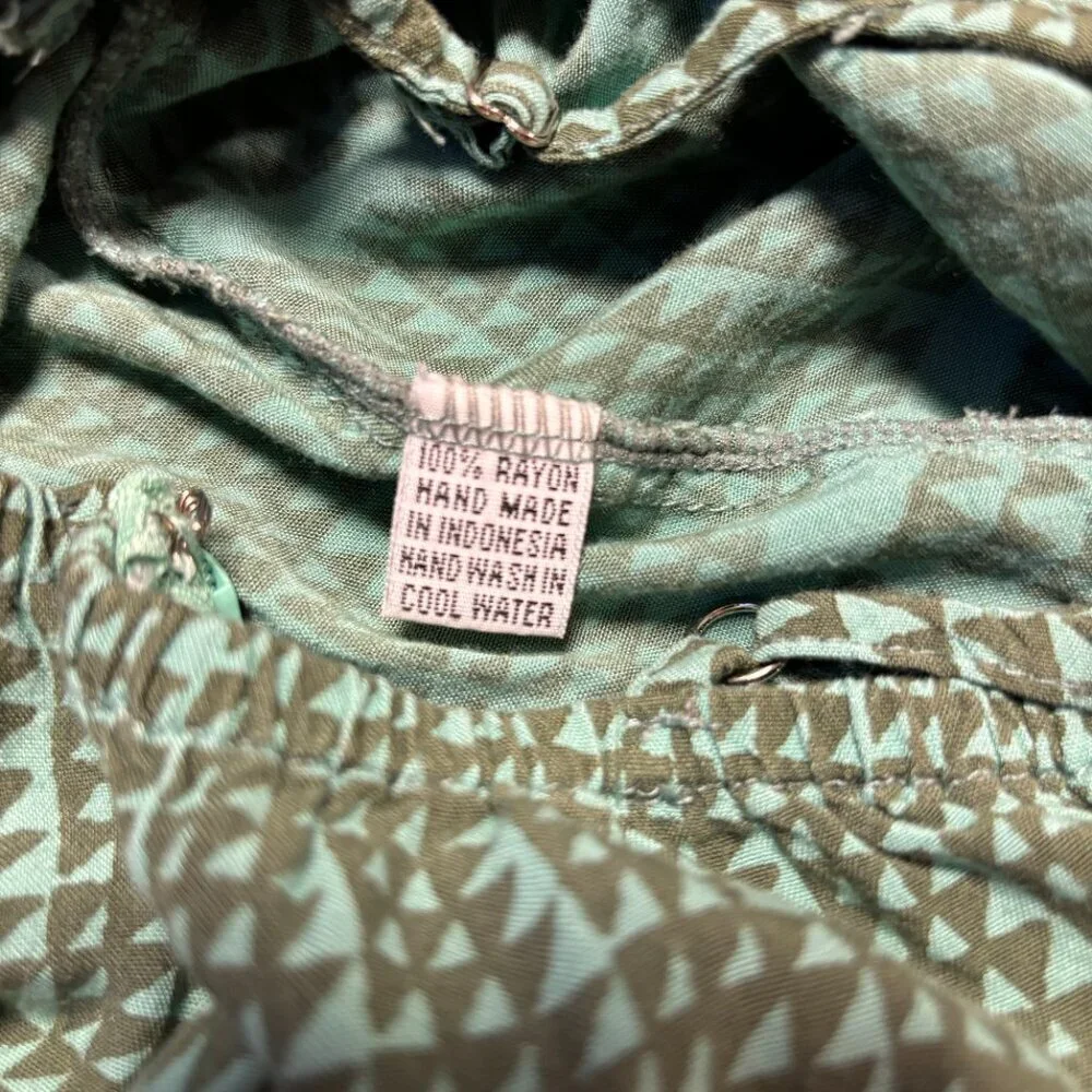 Manaola Keiki Romper Green Niho Kū Toddler Girls Hawaii Rayon Size Small - Picture 8 of 11